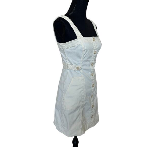 Derek Lam White Utility Mini Dress SIZE 4 Cotton Designer Casual Weekend $295 - Picture 4 of 10